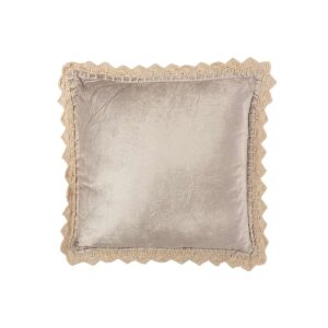 CUSHION BORDER VISCOSE SQUARE GREY