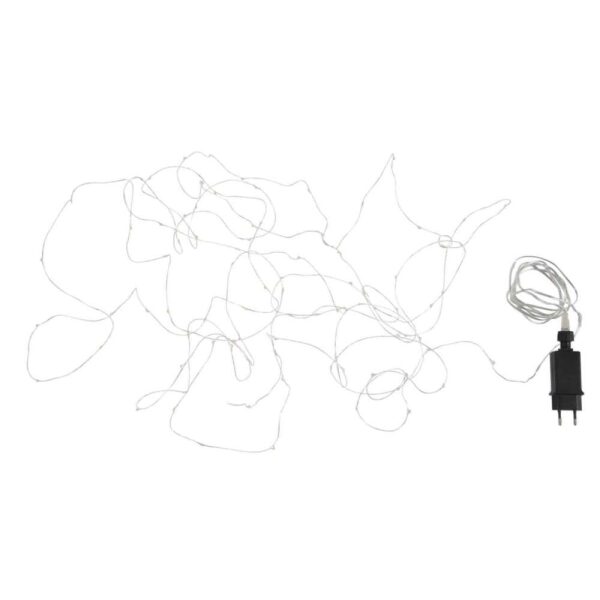 CHRISTMAS LIGHTS WIRE 9M SILVER 90LED WARM WHITE