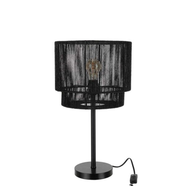 TABLE LAMP PAUL ROPE METAL BLACK