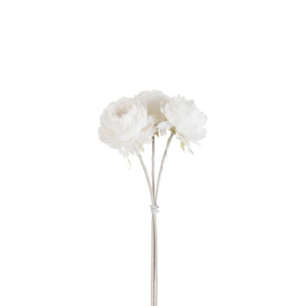 BOUQUET PEONY 3 PIECES POLYESTER WHITE
