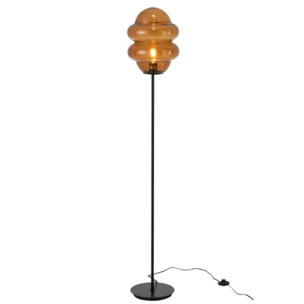 FLOOR LAMP HONEY SPOON GLASS BROWN
