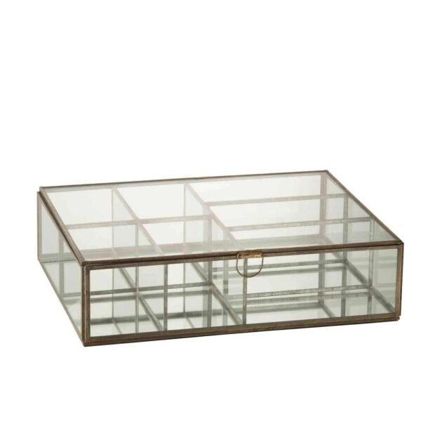 BOX GLASS/METAL BRONZE LARGE