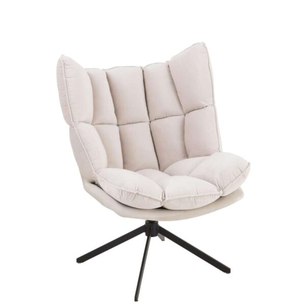 CHAIR RELAX CUSHION ON FRAME TEXTILE/METAL BEIGE