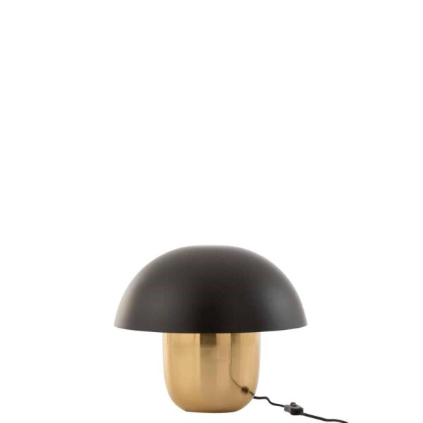 LAMP MUSHROOM IRON BLACK/GOLD SMALL