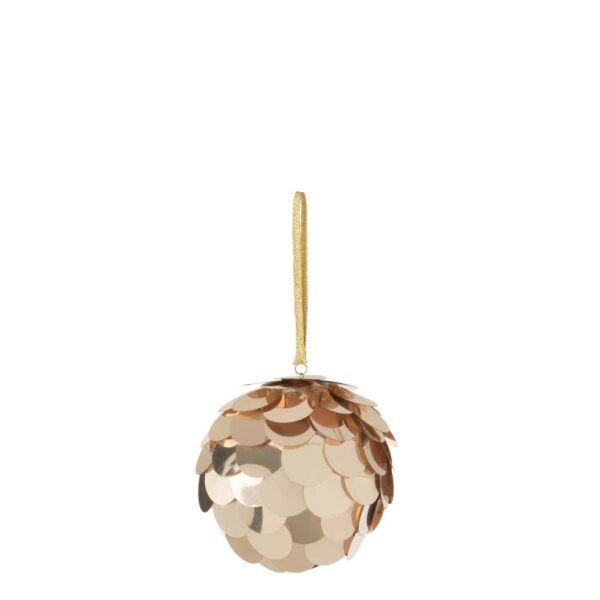 BALL HANGER SEQUIN PLASTIC CHAMPAGNE