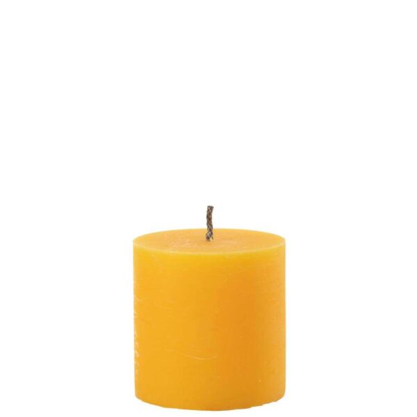 OUTDOOR CANDLE PILLAR PARAFFIN YELLOW SMALL-70HOURS
