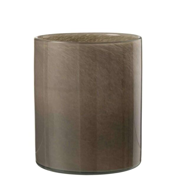 TEALIGHT HOLDER JADE BROWN LARGE