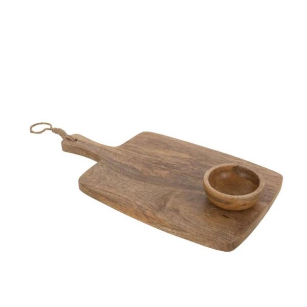 CUTTING BOARD+BOWL MANGO WOOD NATURAL