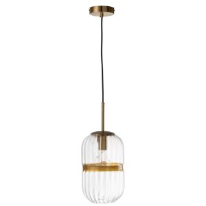 CEILING LAMP TUBE IRON/GLASS TRANSPARENT/GOLD