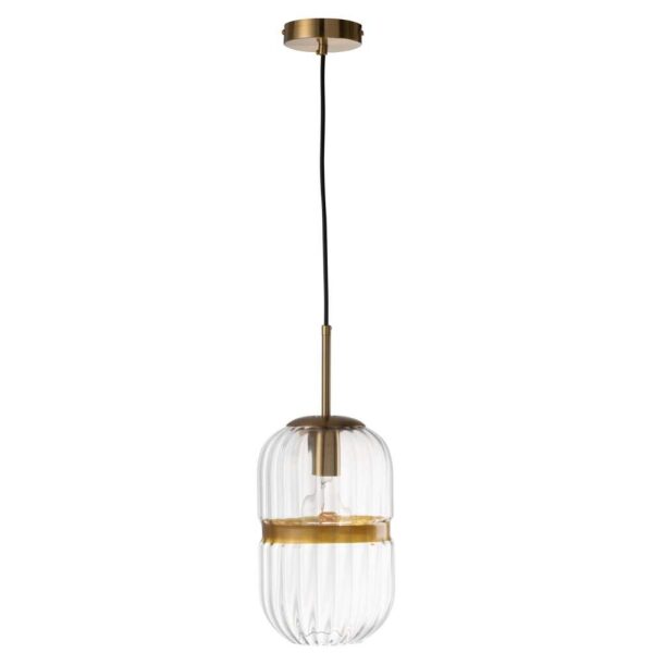 CEILING LAMP TUBE IRON/GLASS TRANSPARENT/GOLD