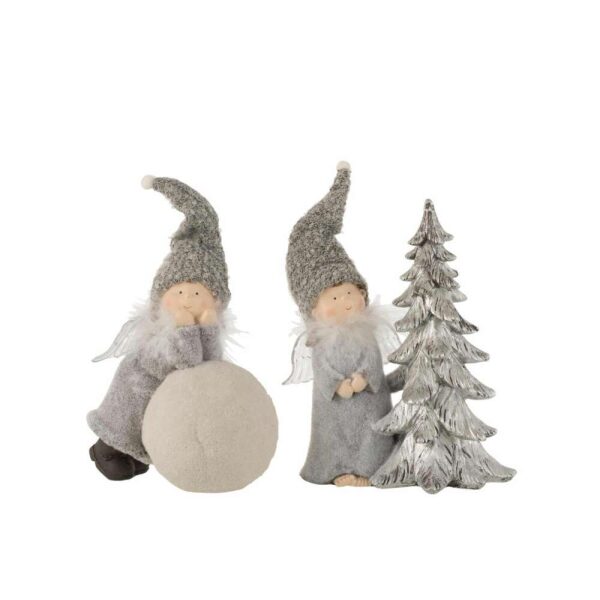 ANGEL BALL+TREE PORZ GREY LARGE ASSORTMENT OF 2