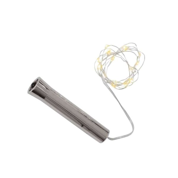 BOTTLE LIGHTING 20LEDS 1M WARM WHITE 1xAABATTERY SILVER