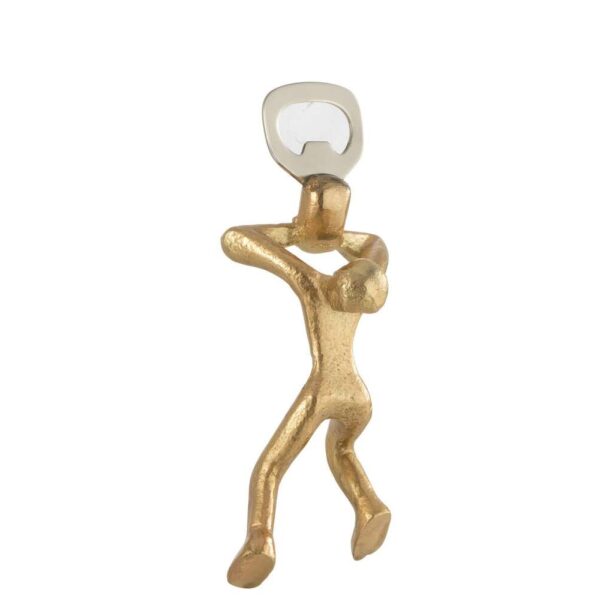 BOTTLE OPENER PERSON ALUMINIUM GOLD