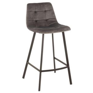 BARSTOOL OLIVIER  TEXTILE/METAL GREY