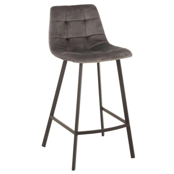 BARSTOOL OLIVIER  TEXTILE/METAL GREY