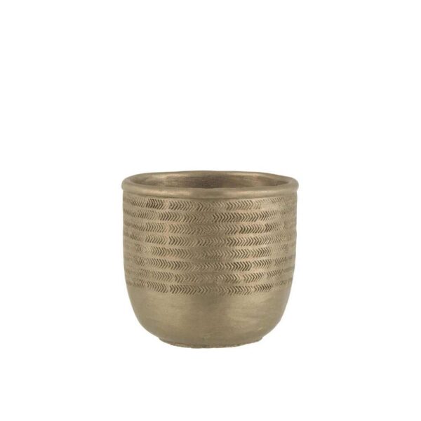 FLOWERPOT CHALET CEMENT GREEN/GOLD LARGE