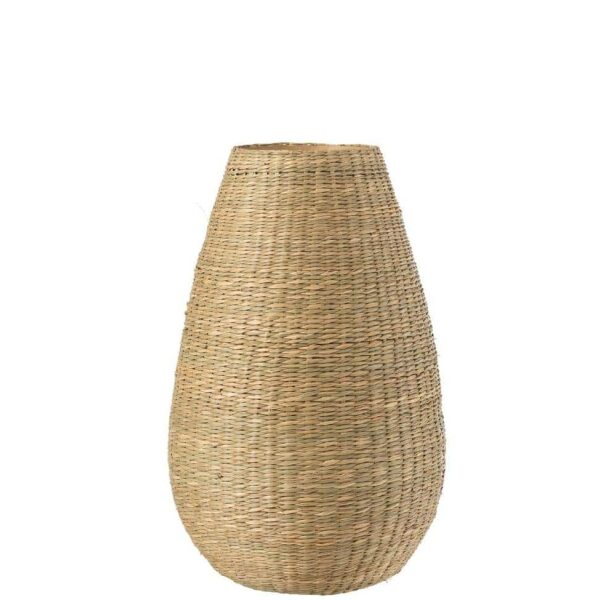 VASE LARGE DECORATIVE SEAGRASS/BAMBOO NATURAL