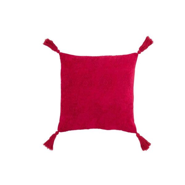CUSHION FAYOLA COTTON DARK PINK