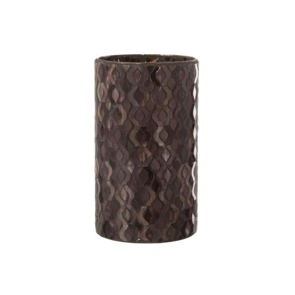 HURRICANE PATTERN GLASS DARK PINK LARGE