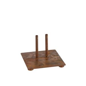 FOOT FOR GARDEN STAKE 2 PIN IRON RUST SMALL