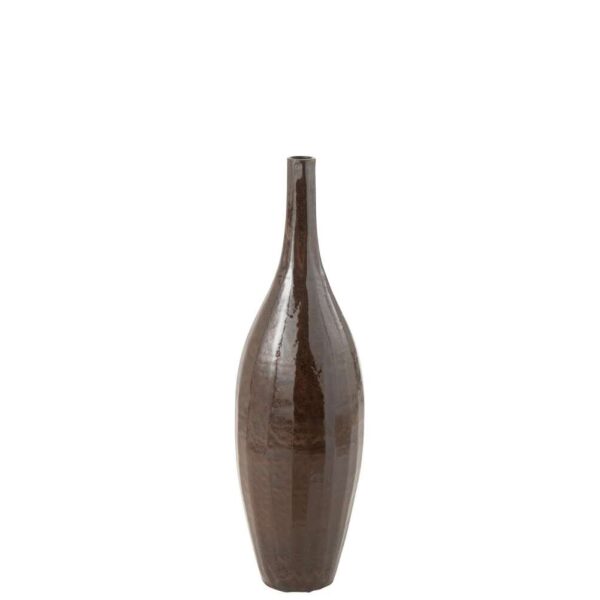 VASE BOTTLE TERRA SHINY BROWN MEDIUM