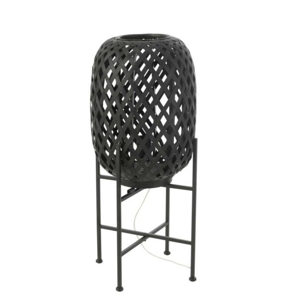 STANDING LAMP BAMBOO BLACK