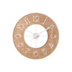 CLOCK SODI MDF NATURAL/WHITE
