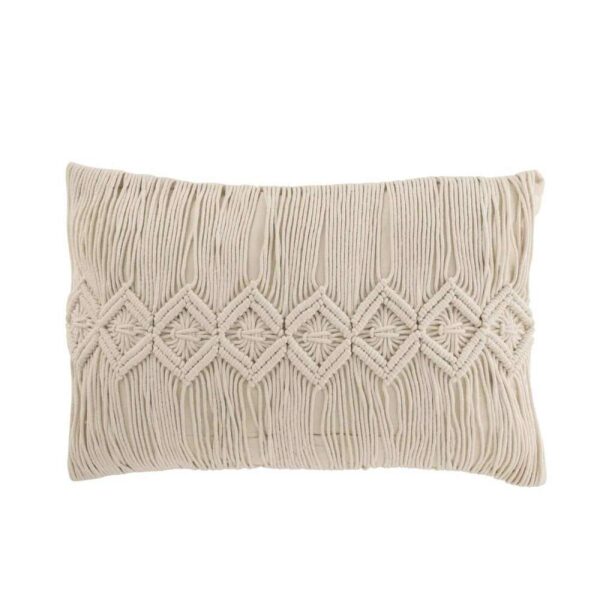 CUSHION LINEA MACRAME RECTANGLE COTTON OFF WHITE