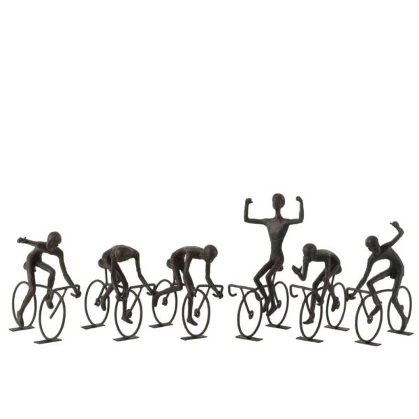 CYCLISTS POLY/METAL BLACK LARGE ASSORTMENT OF 6
