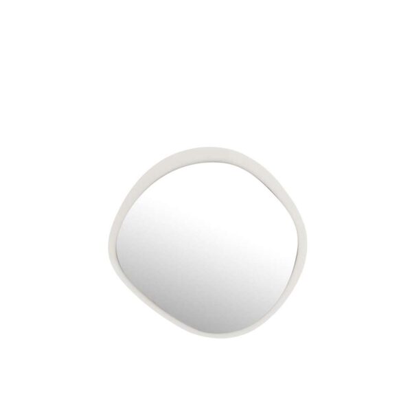 WALL MIRROR ROUND METAL/GLASS WHITE SMALL