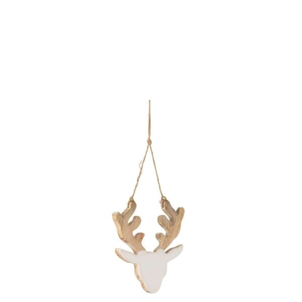 HANGER REINDEER MANGO WOOD WHITE/WHITE WASH SMALL