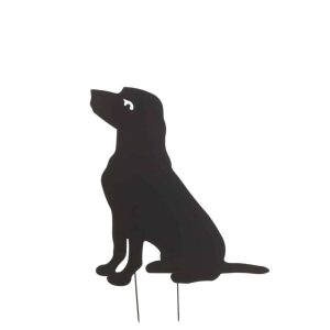 DECORATION GARDEN DOG IRON BLACK