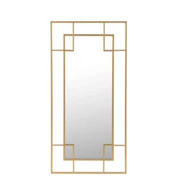 MIRROR LINES METAL/GLASS GOLD