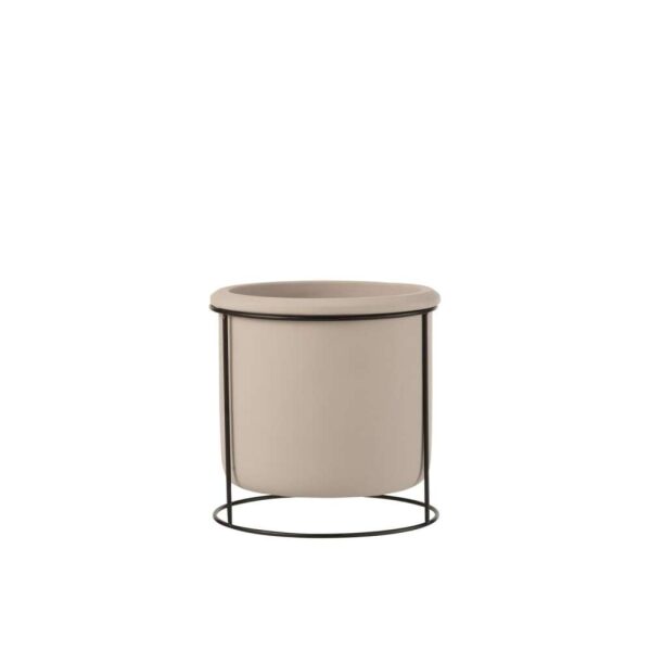 FLOWER POT SUSPENDED CEMENT TAUPE SMALL
