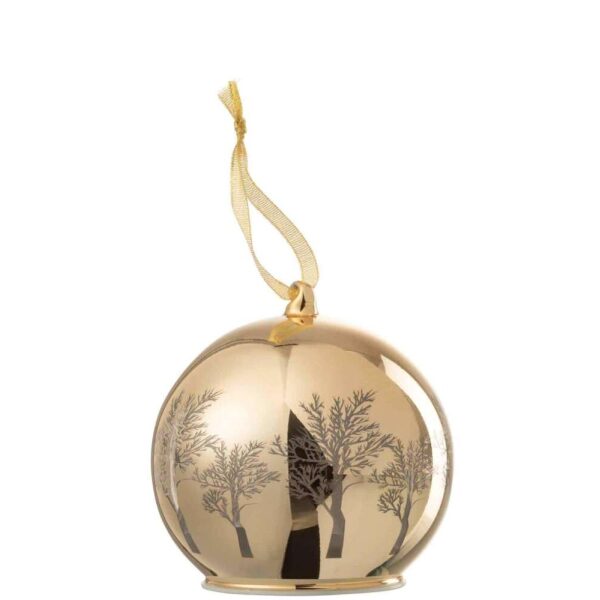 CHRISTMAS BAUBLE LED TREE GLASS GOLD