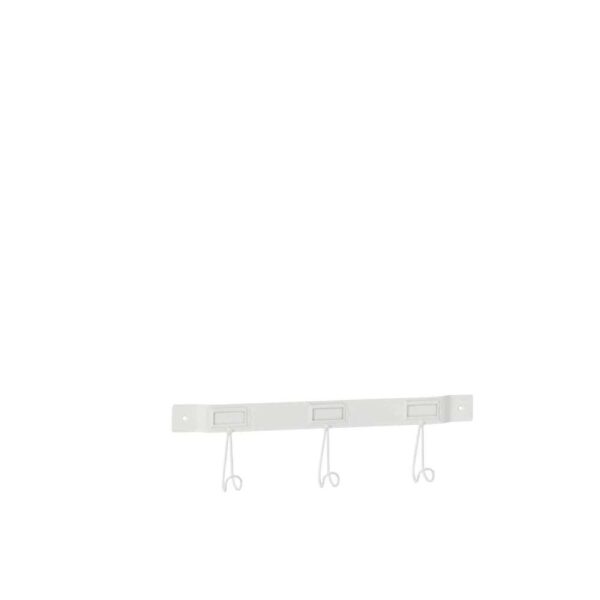 COAT RACK 3 HOOKS METAL WHITE SMALL