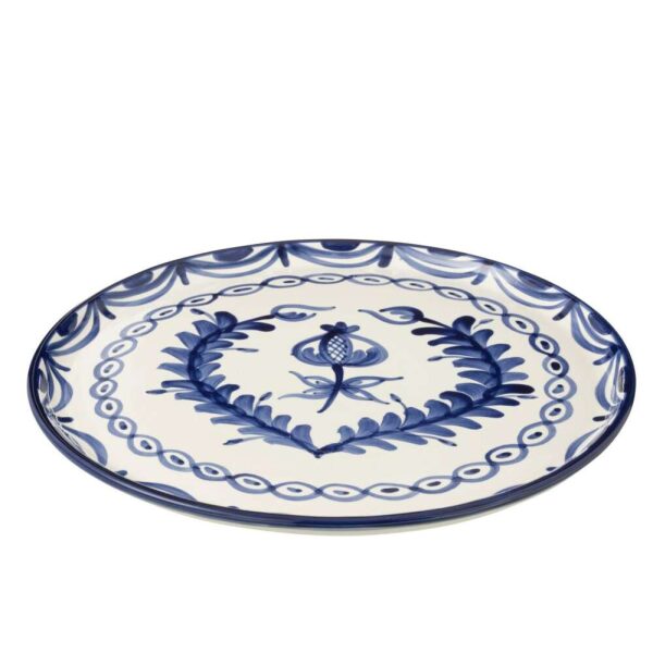 PLATE GRANADA CERAMIC WHITE/COBALTO BLUE