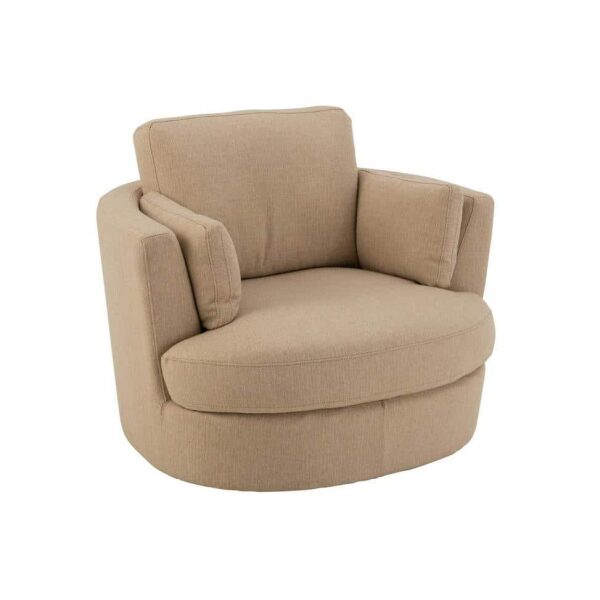 CHAIR SWIVEL WOOD/TEXTILE BEIGE