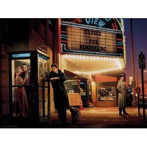 Elvis,Marilyn Monroe,James Dean-Midnight matinee- Canvas Bilde -  60x80 cm
