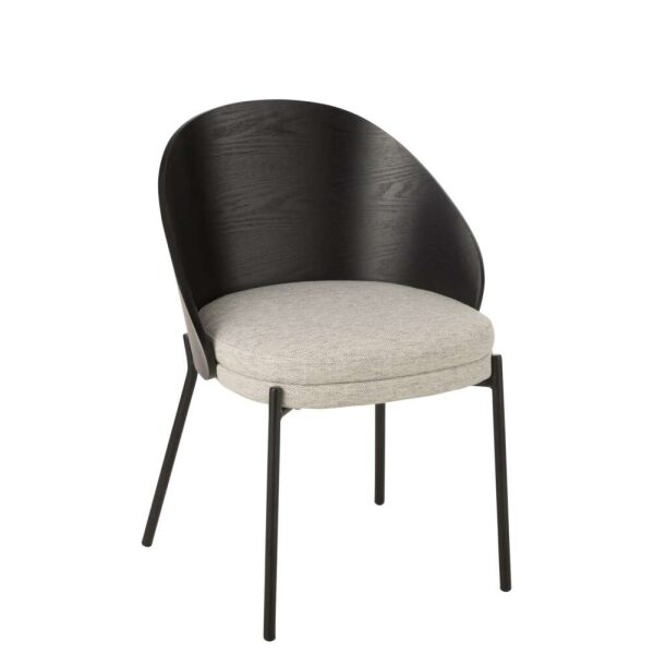 CHAIR LONE PLY WOOD/METAL BLACK/GREY