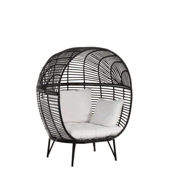 LOUNGE CHAIR OVAL STEEL BLACK