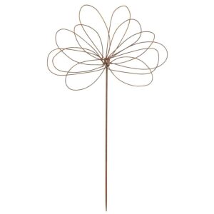 DECORATION GARDEN FLOWER LARGE IRON RUST