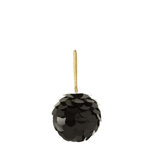 BALL HANGER SEQUIN PLASTIC BLACK