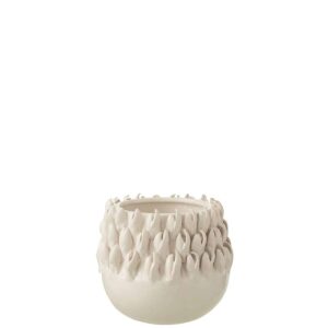 FLOWERPOT IBIZA CERAMIC WHITE LARGE