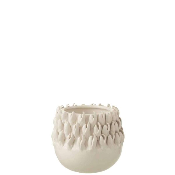 FLOWERPOT IBIZA CERAMIC WHITE LARGE