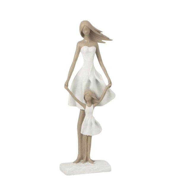 MOTHER AND DAUGHTER POLY WHITE/TAUPE L