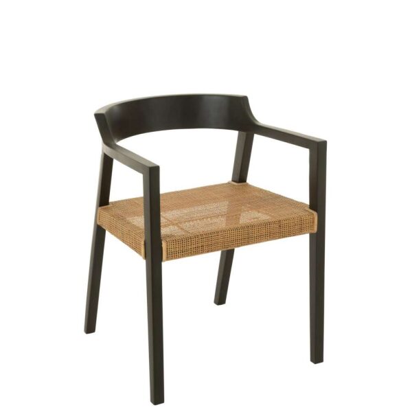 CHAIR EMMA TEAK BLACK/BROWN