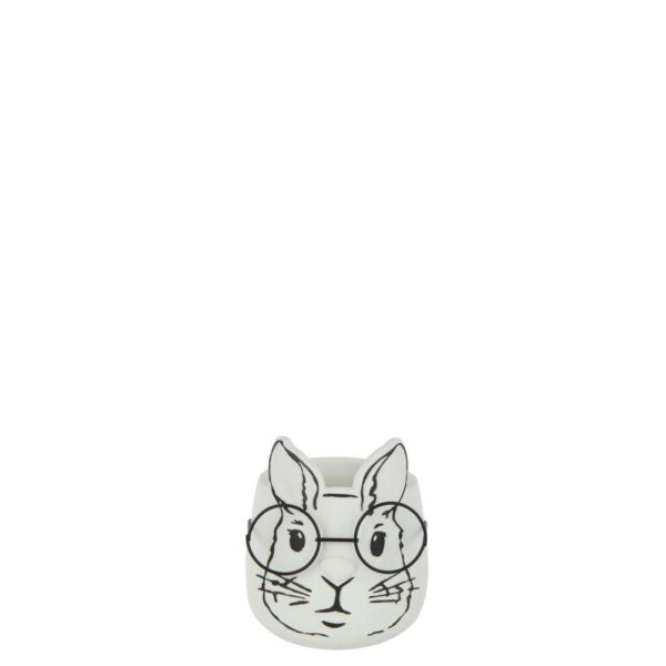 FLOWERPOT RABBIT CEMENT WHITE MEDIUM