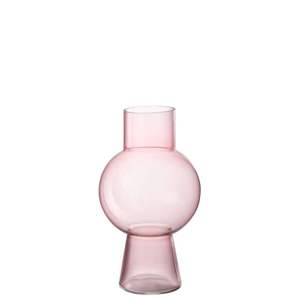 VASE BALL GLASS LIGHT PINK MEDIUM