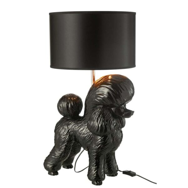 LAMP POODLE RESIN BLACK